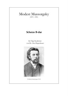 Scherzo in B-Dur: Version für Orgel by Modest Mussorgski