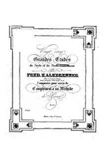 Fünfundzwanzig grosse Etüden, Op.143: Etüde Nr.1 by Friedrich Kalkbrenner