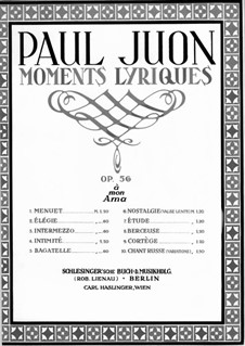 Moments lyriques, Op.56: Moments lyriques  by Paul Juon