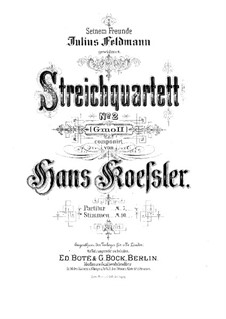Streichquartett No.2: Vollpartitur by Hans Kössler