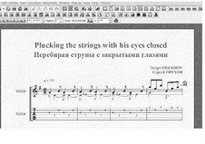 Plucking the strings with his eyes closed: Plucking the strings with his eyes closed by Sergei Orekhov