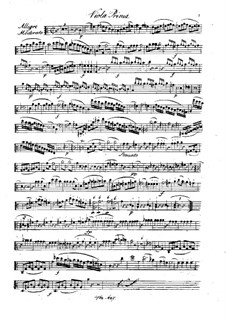 Quintett für Flöte und Streicher in C-Dur, Op.58: Violastimme I by Franz Krommer