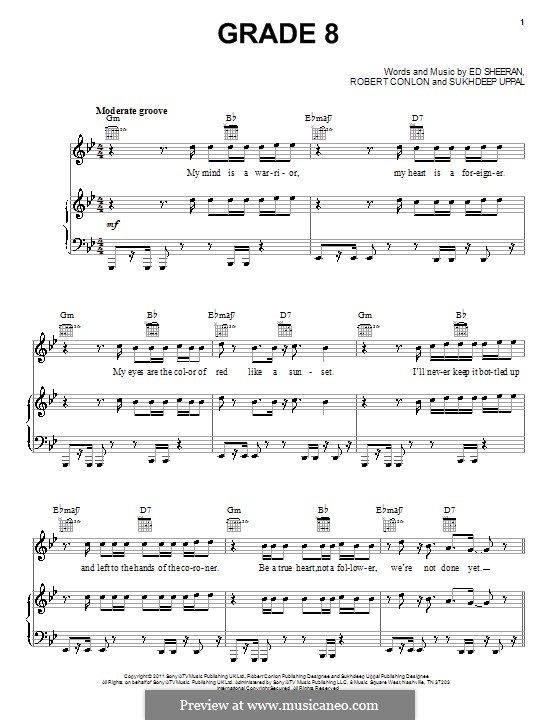 Grade 8: Für Stimme und Klavier (oder Gitarre) by Ed Sheeran, Robert Conlon, Sukhdeep Uppal