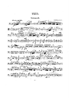 Grosses Klaviertrio, Op.76: Cellostimme by Friedrich Wilhelm Kücken