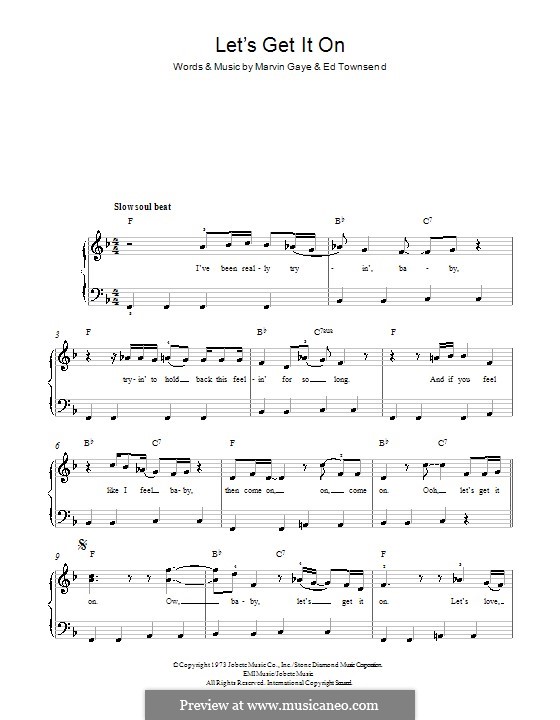 Let's Get It on: Für Klavier by Ed Townsend