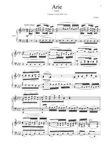 Johannes-Passion, BWV 245: Zerfliesse, mein Herze, für Stimme und Klavier by Johann Sebastian Bach