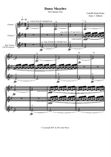 Totentanz, Op.40: For clarinet trio by Camille Saint-Saëns
