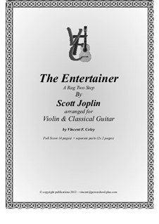 The Entertainer: For violin and classical guitar by Scott Joplin