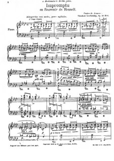 Contes de Jeunesse, Op.46: No.6 Impromptu en Souvenir de Henselt by Theodor Leschetizky