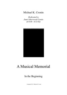 A Musical Memorial: In the Beginning by Michael Cronin