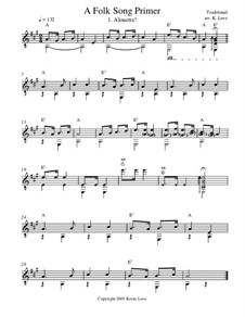 A Folk Song Primer: Für Gitarre by Stephen Foster, folklore, Joseph Brackett, George R. Poulton