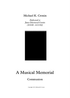 A Musical Memorial: Communion by Michael Cronin