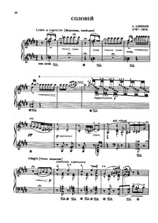 Nachtigall: Für Klavier, S.250 by Alexander Aljabjew