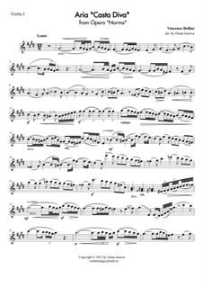 Casta diva: Für Streichquartett by Vincenzo Bellini