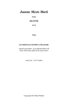 Jeanne: Jeanne Meets Mark – viola part by Mark Warhol