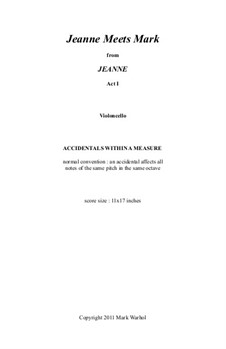 Jeanne: Jeanne Meets Mark – violoncello part by Mark Warhol