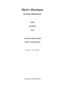 Jeanne: Mark's Monologue – score by Mark Warhol