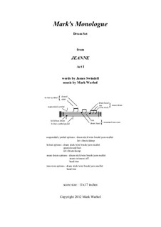 Jeanne: Mark's Monologue – drum set part by Mark Warhol