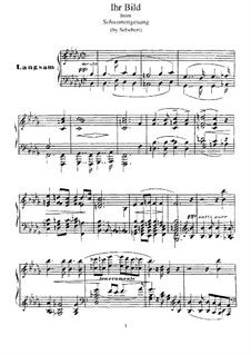 Nr.9 Ihr Bild: Für Klavier, S.560 No.8 by Franz Schubert