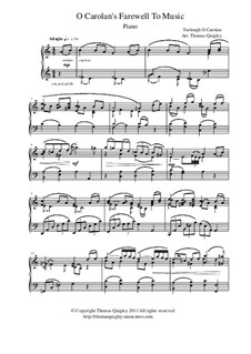 O'Carolan's Farewell to Music: Für Klavier Solo by Turlough O'Carolan