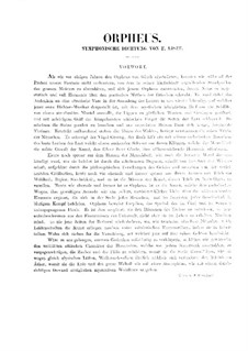 Symphonische Dichtung Nr.4 'Orpheus' für Orcherster, S.98: Version für Klavier, vierhändig by Franz Liszt