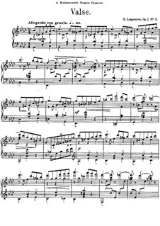 Drei Stücke, Op.1: Nr.3 Walzer in As-Dur by Sergei Lyapunov