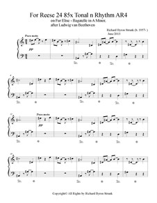 144 Variations on Fur Elise: For Reese. 24 Selected Variations of 144 by Richard Byron Strunk