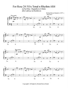 144 Variations on Fur Elise: For Rose. 24 Selected Variations of 144 by Richard Byron Strunk