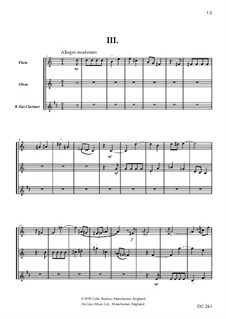 Wind Trio for flute, oboe and clarinet, B89: Wind Trio for flute, oboe and clarinet by Colin Bayliss