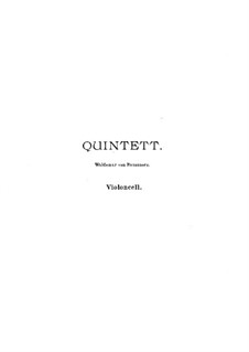 Quintett in F-Fur für Klavier, Blasinstrumente und Streichinstrumente: Cellostimme by Waldemar von Baussnern