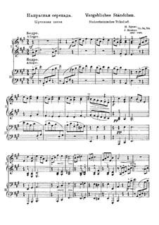 Romanzen und Lieder, Op.84: Nr.4 Vergebliches Ständchen, für Klavier, vierhändig by Johannes Brahms