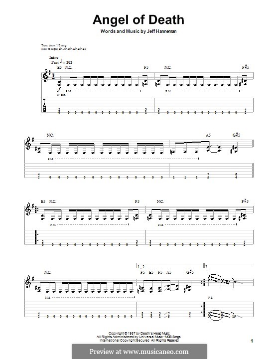 Angel of Death (Slayer): Für Gitarre mit Tab by Jeffery Hanneman