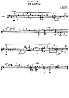Oh! Susanna: Für Gitarre by Stephen Foster