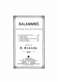 Salammbô. Balletsuite: Für Klavier by Genrikh Arends