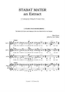 Stabat Mater (an extract) for Women's Voices: Stabat Mater (an extract) for Women's Voices by Elena Pierini