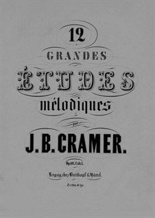 Douze grandes etudes mélodiques, Op.107: Buch I by Johann Baptist Cramer