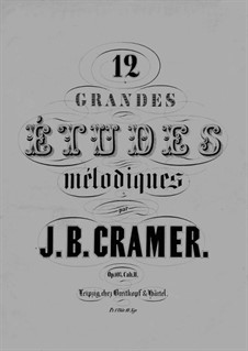 Douze grandes etudes mélodiques, Op.107: Buch II by Johann Baptist Cramer