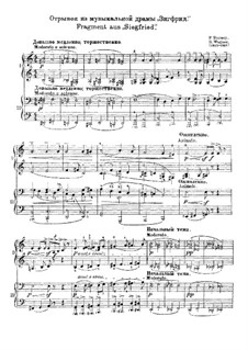 Siegfried, WWV 86c: Fragment, für Klavier, vierhändig by Richard Wagner