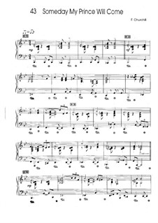 Some Day My Prince Will Come (from Snow White and The Seven Dwarfs): Für Klavier by Frank Churchill