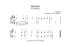 Alouette: For piano – Level A by folklore