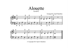 Alouette: For piano – Level C by folklore