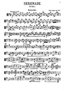 Serenade für Flöte, Violine und Bratsche in G-Dur, Op.141a: Violastimme by Max Reger
