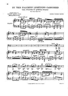 Julius Cäsar, HWV 17: Dal fulgor di questa spada, for voice and piano by Georg Friedrich Händel