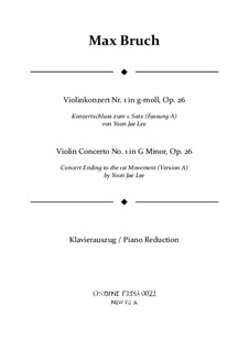 Violinkonzert Nr.1 in g-Moll, Op.26: Fassung A, für Violine und Klavier (von Yoon Jae Lee) by Max Bruch