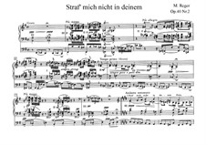 Zwei Fantasien für Orgel, Op.40: Nr.2 Straf mich nicht in deinem Zorn by Max Reger