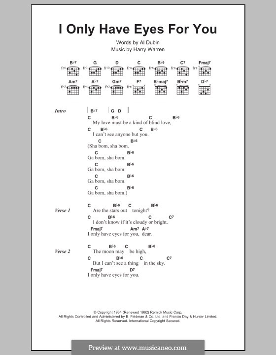 I Only Have Eyes for You von H. Warren Noten auf MusicaNeo