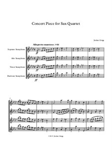 Concert Piece for Sax Quartet: Concert Piece for Sax Quartet by Jordan Grigg