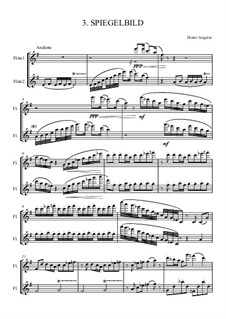 Suite für 2 Flöten, Op.88: Teil III. Spiegelbild by Dieter Angerer