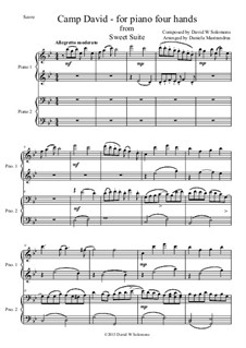 Sweet Suite: Camp David for piano four hands by David W Solomons