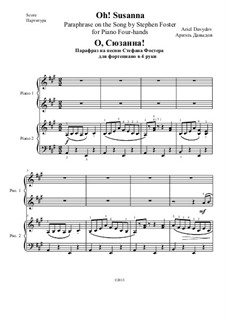 Oh! Susanna: Paraphrase for piano four hands by Stephen Foster